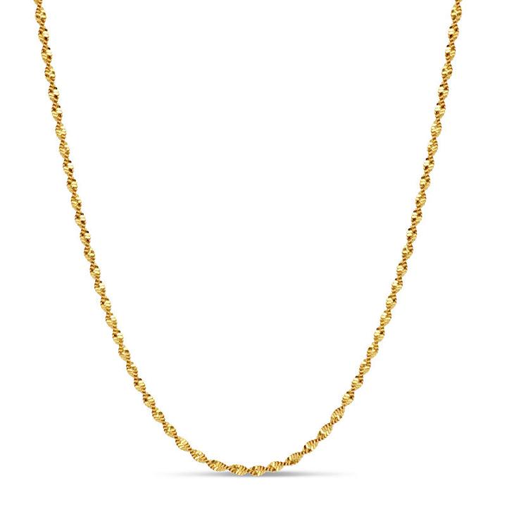 Made In Italy Solid 16 Inch Chain Necklace