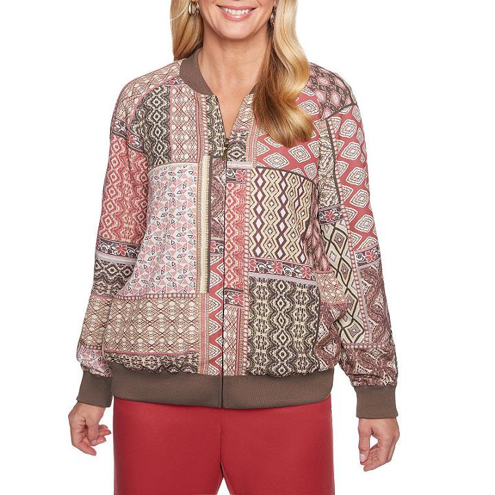 Alfred Dunner Sunset Canyon Bomber Jacket