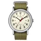 Timex Weekender Green Fabric Strap Watch