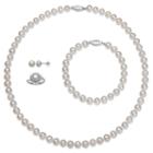 Womens 4-pc. Pearl Sterling Silver Jewelry Set