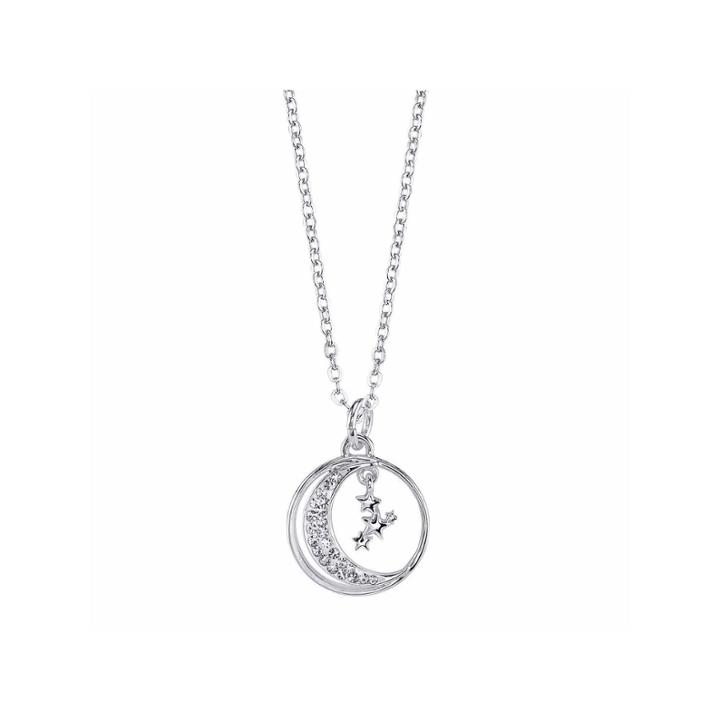Sparkle Allure Womens Silver Over Brass Pendant Necklace