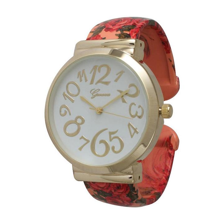 Olivia Pratt Womens Pink Strap Watch-513752coral