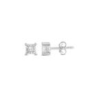 Trumiracle True Miracle 1/2 Ct. T.w. Princess White Diamond 10k Gold Stud Earrings