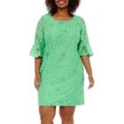 Studio 1 3/4-bell Sleeve Lace Sheath Dress - Plus