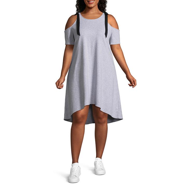 Project Runway Long Sleeve Sweatshirt Dress-plus