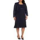 R & M Richards Lace Jacket Dress - Plus