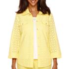 Alfred Dunner Weekend Getaway 3/4-sleeve Eyelet Layer Shirt