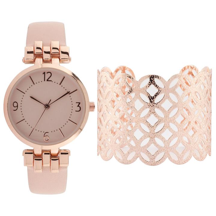 Mixit Womens Multicolor 2-pc. Watch Boxed Set-jcp3020cst