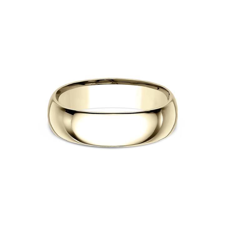 Mens 10k Yellow Gold 7mm Comfort-fit Wedding Band