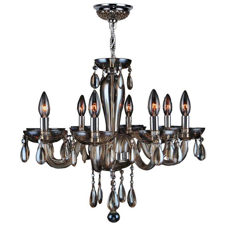 Gatsby Collection 8 Light Chrome Finish And Blownglass Chandelier