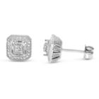 Diamond Accent Genuine White Diamond Sterling Silver Stud Earrings