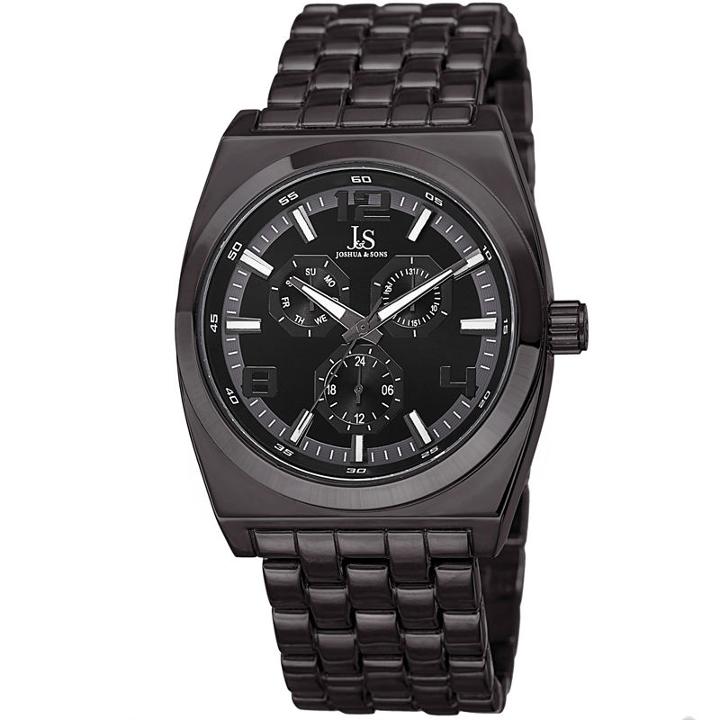 Joshua & Sons Mens Gray Strap Watch-j-93bk