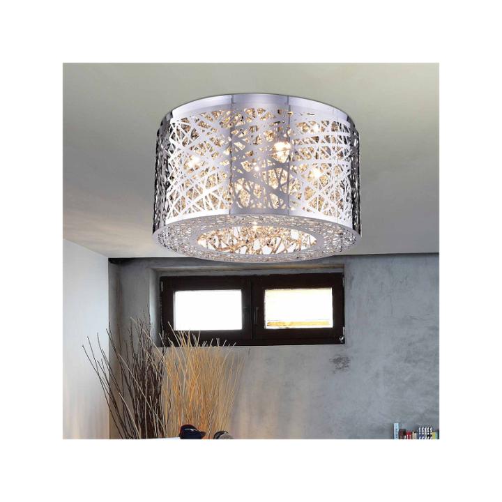Warehouse Of Tiffany Rubens 5-light Chrome Chandelier