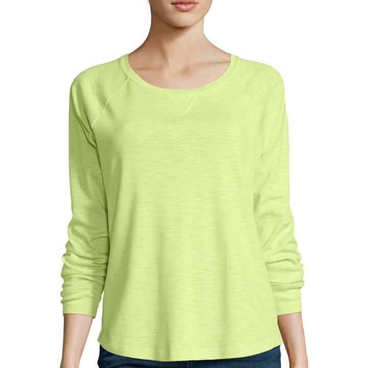 Liz Claiborne Long-sleeve Slub T-shirt - Tall