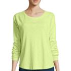 Liz Claiborne Long-sleeve Slub T-shirt - Tall