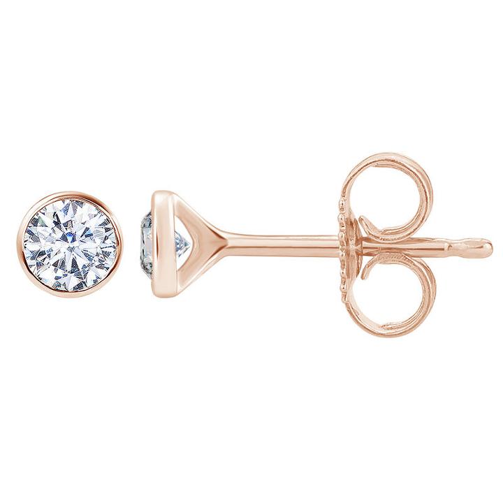 1/6 Ct. T.w. Genuine White Diamond 3mm Round Stud Earrings