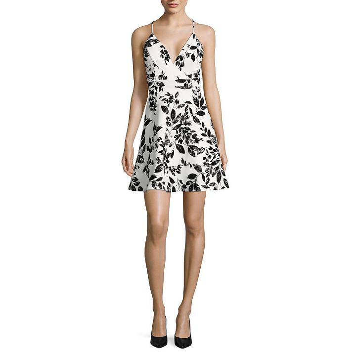 Emarld Sundae Sleeveless Skater Dress-juniors