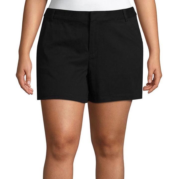 Boutique + 5 Twill Shorts - Plus
