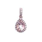 Womens 1/8 Ct. T.w. Pink Morganite 14k Gold Pendant Necklace