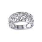 Diamond Accent 10k White Gold Wedding Band