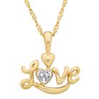 Womens Genuine Multi Color Crystal Heart Pendant Necklace