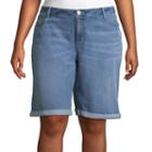 B+ Denim Bermuda 11 Rolled Cuff - Plus