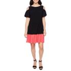Ronni Nicole Short Sleeve Cold Shoulder A-line Dress