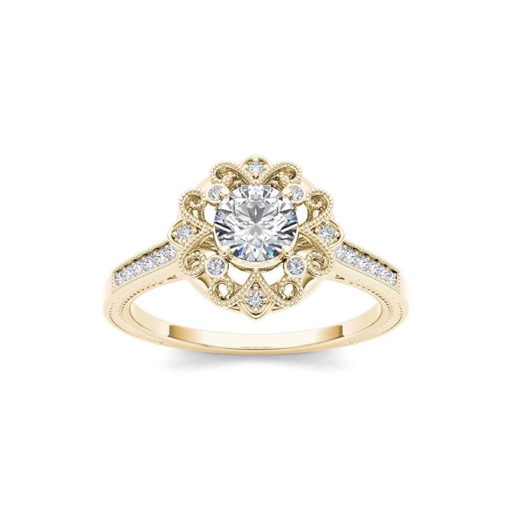1/2 Ct. T.w. Diamond 14k Yellow Gold Engagement Ring