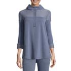 St. John's Bay Active 3/4 Sleeve Cowl Neck T-shirt-womens Petite