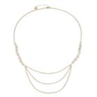 Liz Claiborne Womens White Cultured Freshwater Pearls Round Strand Necklace