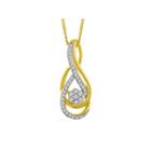 Diamond Blossom Womens 1/7 Ct. T.w. White Diamond 10k Gold Pendant Necklace