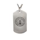 Air Force Sterling Silver Dog Tag Pendant Necklace