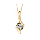 Sirena 1/4 Ct. Diamond Solitaire 14k Yellow Gold Pendant Necklace