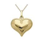 Infinite Gold&trade; 14k Yellow Gold Puff Heart Pendant Necklace