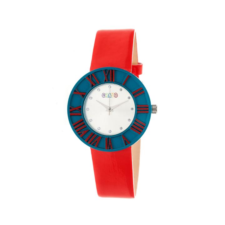 Crayo Womens Prestige Red Strap Watch Cracr3107