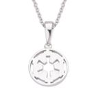 Star Wars Womens Sterling Silver Galactic Empire Pendant Necklace