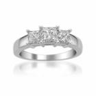 Womens 1 1/2 Ct. T.w. Diamond 3-stone Ring