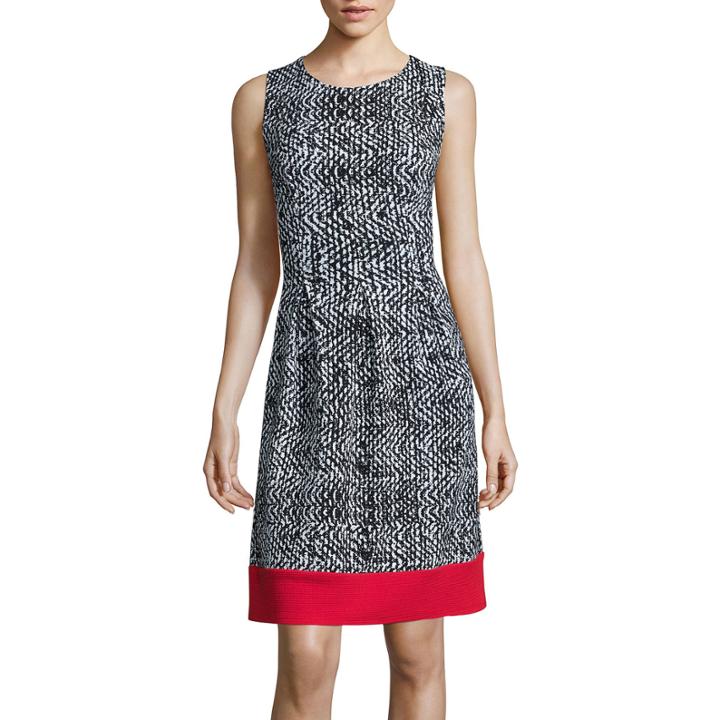 Alyx Sleeveless Abstract-print Textured Fit-and-flare Dress