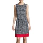 Alyx Sleeveless Abstract-print Textured Fit-and-flare Dress
