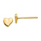 14k Gold 5mm Heart Stud Earrings