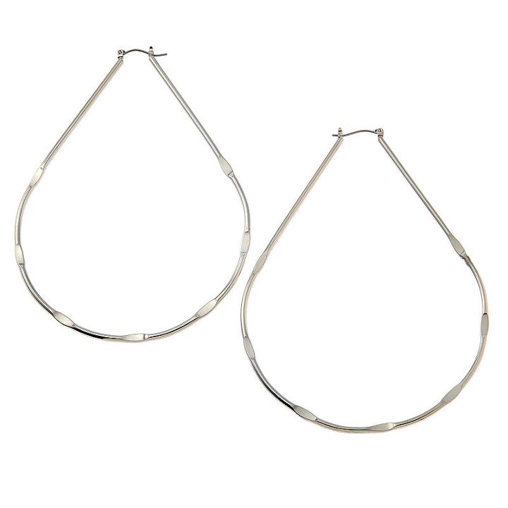 Natasha Accessories 4 Inch Hoop Earrings