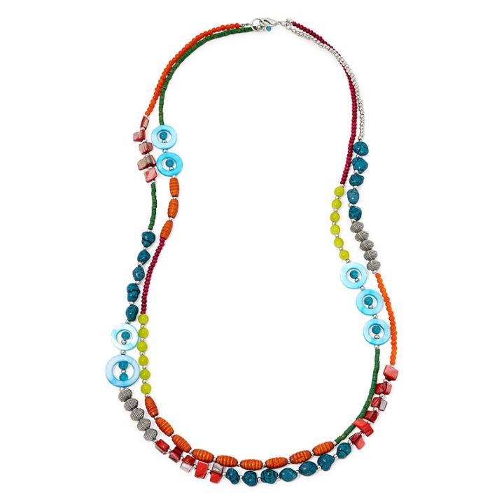 Aris By Treska Multi-row Pendant Necklace
