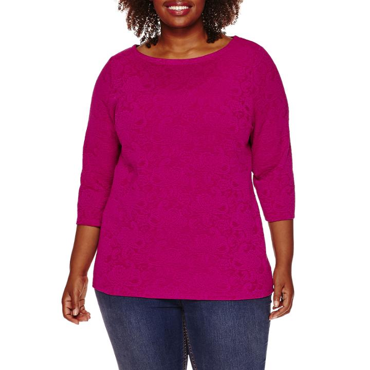 St. John's Bay 3/4-sleeve Top - Plus