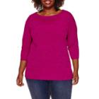 St. John's Bay 3/4-sleeve Top - Plus