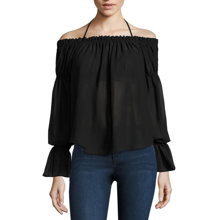 Buffalo Jeans Tie Front Off The Shoulder Top