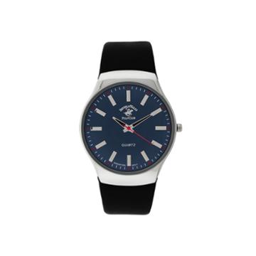 Beverly Hills Polo Club Mens Silver Tone Blue Dial Strap Watches