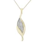 Womens 1/3 Ct. T.w. Genuine White Diamond 10k Gold Pendant Necklace