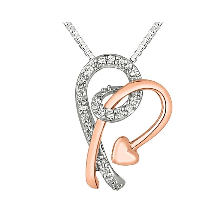 1/8 Ct. T.w. Diamond Heart And Arrow Pendant Necklace