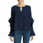 Heart N Soul Long Sleeve Crepe Blouse-juniors