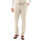 Jf J. Ferrar Khaki Shimmer Shark Flat-front Suit Pants - Slim Fit